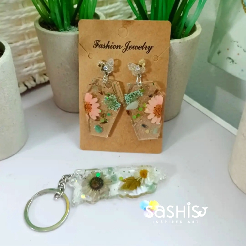 Resin earings / P.R. 🇵🇷 keychain
